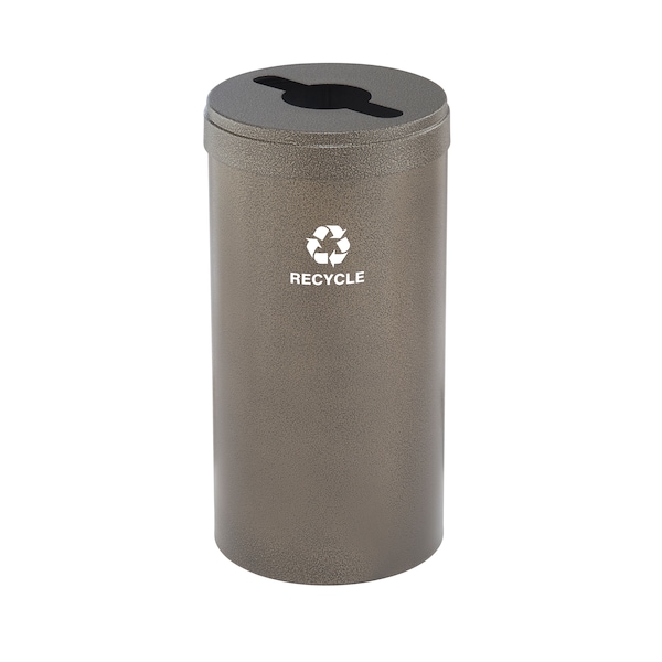 Glaro 16 gal Round Recycling Bin, Bronze Vein - M-1532BV-BV-M5