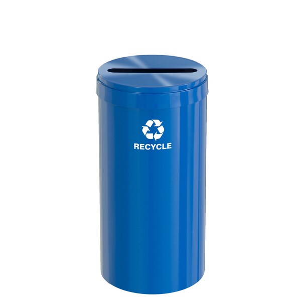 Glaro 23 gal Round Recycling Bin, Blue - P-1542BL-BL-P5