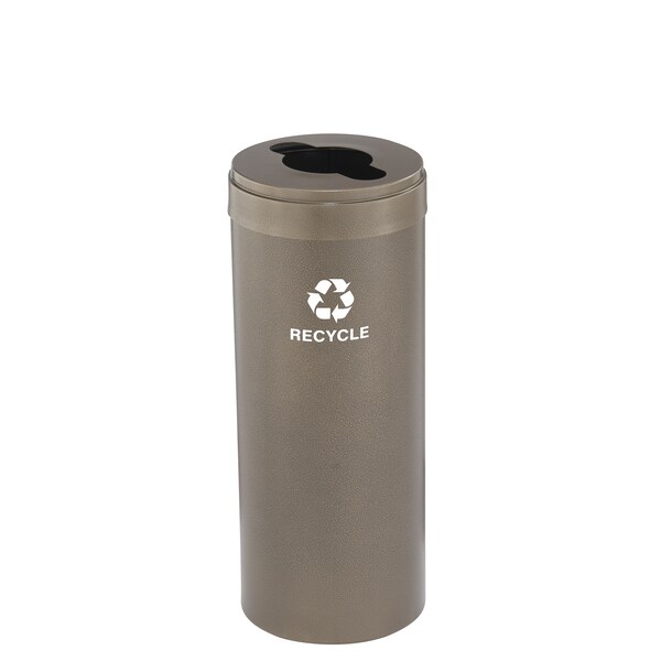 Glaro 15 gal Round Recycling Bin, Bronze Vein - M-1242BV-BV-M5