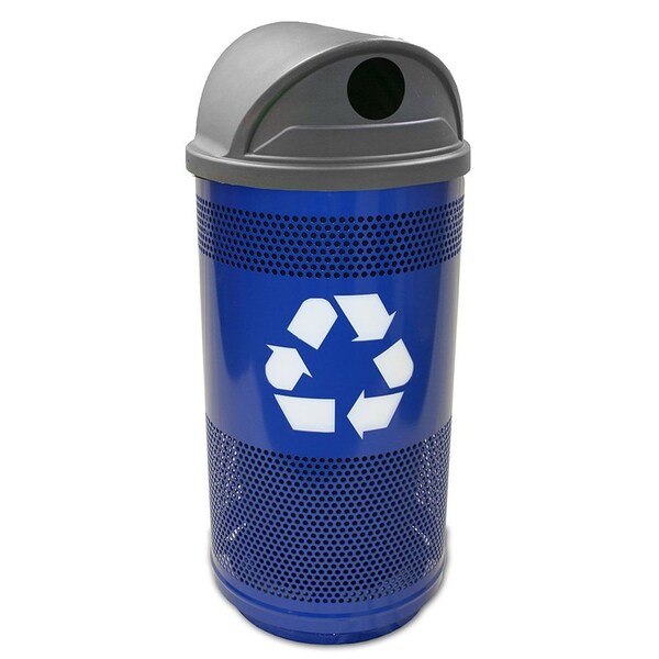 Witt Industries 35 gal Round Blue, Metal - SC35P-02R-BS-RHH