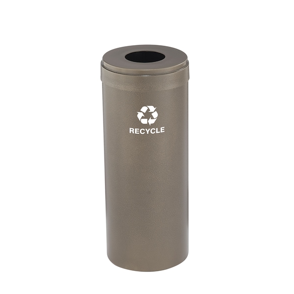 Glaro 15 gal Round Recycling Bin, Bronze Vein - B-1242BV-BV-B5