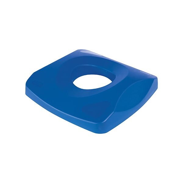 Rubbermaid Rubbermaid Square Recycling Bottle and Can Lid - 23 Gallon, Blue - BUY00020472