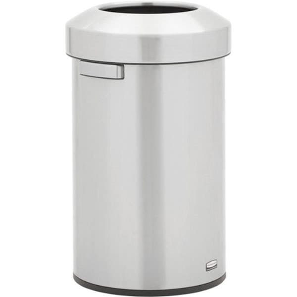Eat-In 16 gal Metal Round Rubbermaid Commercial Refine Waste Container, Stainless Steel - EA2489163