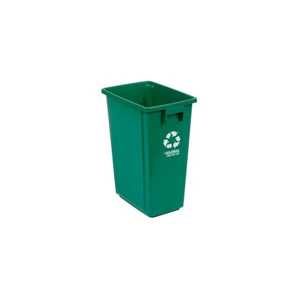Global Equipment Recycling Can, 15 Gallon, Green - GX-001AB-2