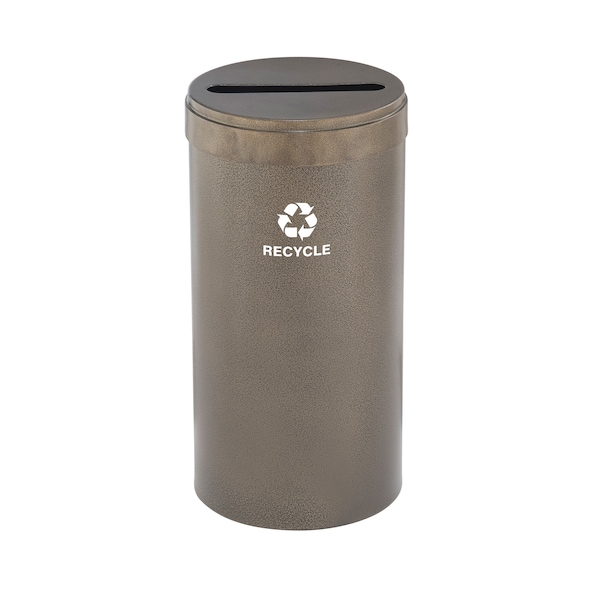 Glaro 16 gal Round Recycling Bin, Bronze Vein - P-1532BV-BV-P5