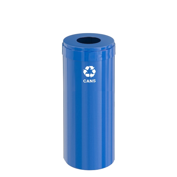 Glaro 15 gal Round Recycling Bin, Blue - B-1242BL-BL-B4