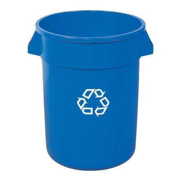 Rubbermaid Commercial Brute Recycling Container, 32 gal., Blue, Blue, Plastic - RUB141CBLU