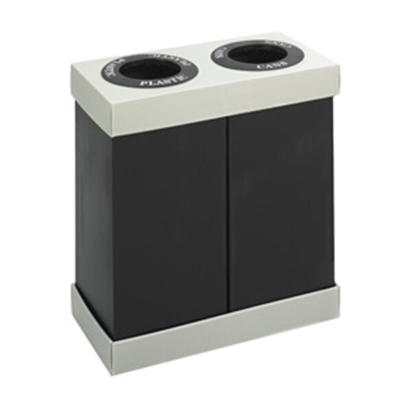 Pinpoint At-Your-Disposal Recycling Center in Double Bin in Black - PI685149