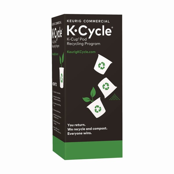 Keurig K-Cycle Cardboard Indoor Recycling Bin, Large, Cardboard, Black/Green/White, 5PK - 5000350631