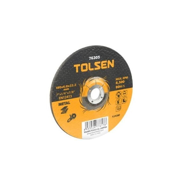 Rueda de corte plano Tolsen 4-1/2x1/21x7/8 4-1/2x 1/21x 7/8 Disco de corte para metal y acero inoxidable - 76102