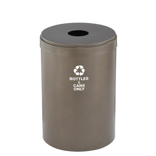 Glaro 33 gal Round Recycling Bin, Bronze Vein - B-2032BV-BV-B6
