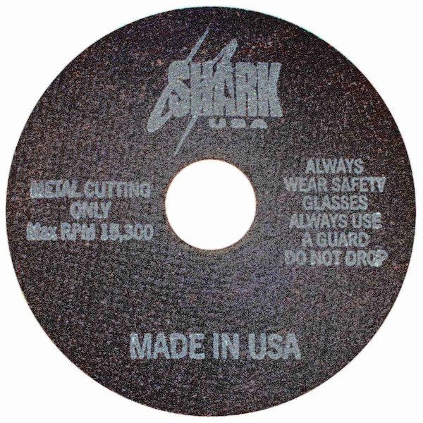 Ruedas de corte de 4 x 1/8 x 7/8 de Shark Industries 10 paquetes - SI49