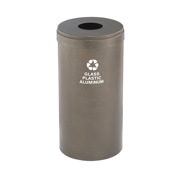 Glaro 16 gal Round Recycling Bin, Bronze Vein - B-1532BV-BV-B9