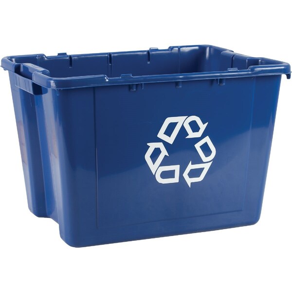 Rubbermaid Commercial 14 Gal. Blue Recycling Box - FG571473BLUE