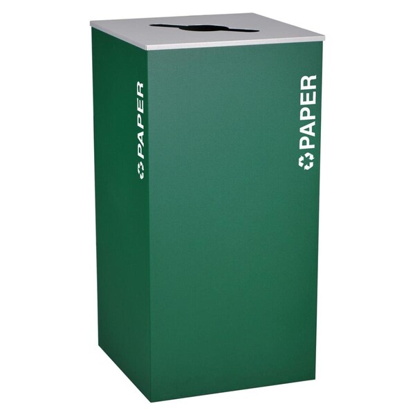 Ex-Cell Kaiser Ex-Cell Kaiser RC-KD36-P EGX 36 Gallon Square Paper Recycling Receptacle; Emerald Texture - RC-KD36-P EGX