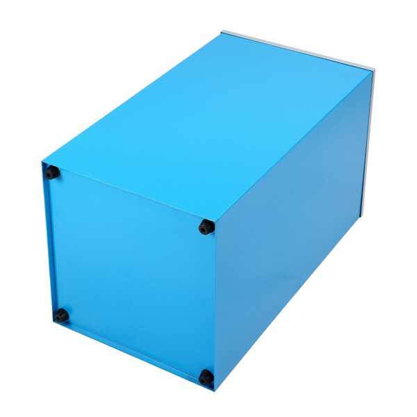Alpine Industries Square Recycling Bin, 29 Gallons, Blue Can, Mixed Opening Lid - ALP4450-KIT-BLU-M