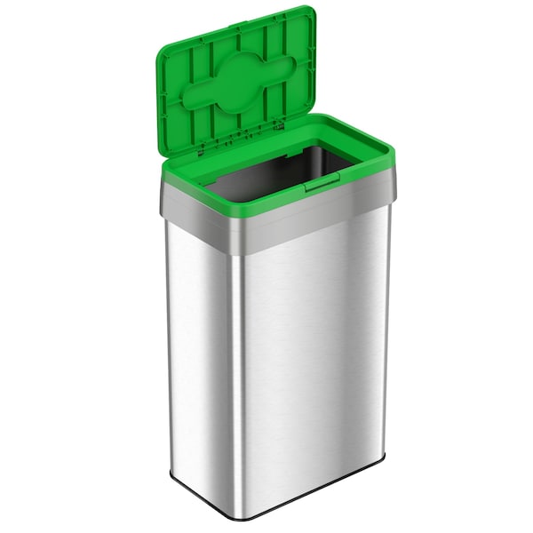 Hls Commercial 21 gal Compost Bin, Stainless Steel, 21 Gallon /, Silver, Stainless Steel - HLS21UOTCOP
