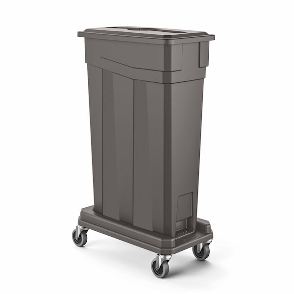 Suncast Commercial 23 GALLON SLIM TRASH CAN, BLUE, WITH RECYCLE LOGO - TCN2030BLR