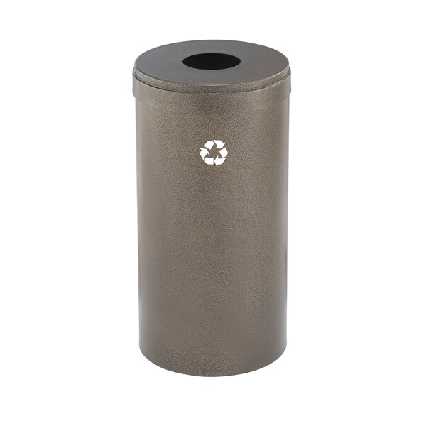 Glaro 23 gal Round Recycling Bin, Bronze Vein - B-1542BV-BV-B1