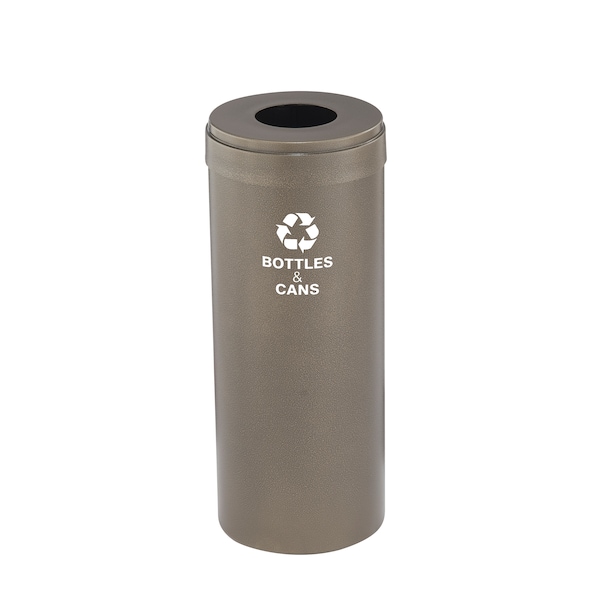 Glaro 15 gal Round Recycling Bin, Bronze Vein - B-1242BV-BV-B2