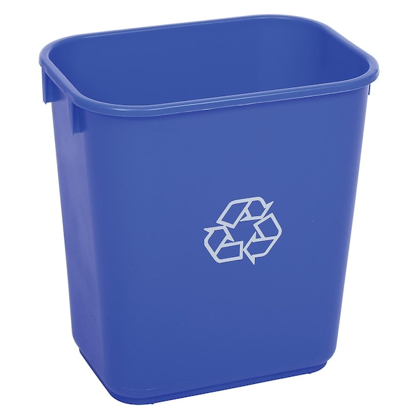 Global Industrial Deskside Recycling Bin, Blue, Plastic - 261877BL