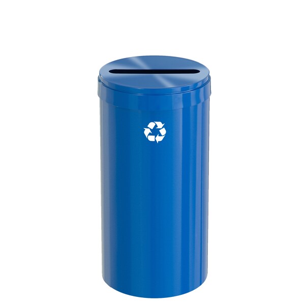 Glaro 23 gal Round Recycling Bin, Blue - P-1542BL-BL-P1