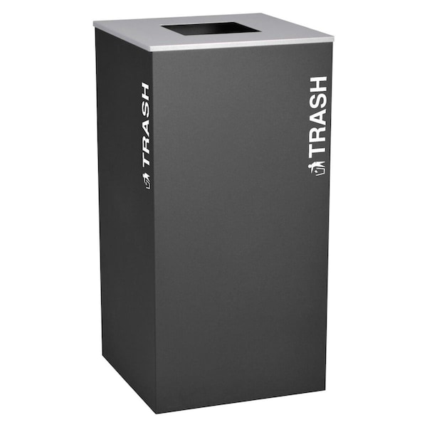 Ex-Cell Kaiser Ex-Cell Kaiser RC-KD36-T BLX 36 Gallon Trash Recycling Bin; Black - RC-KD36-T BLX