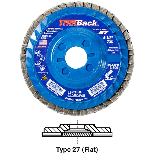 Disco de láminas United Abrasives/Sait CerT2745x5811 80xPK10 - 70963