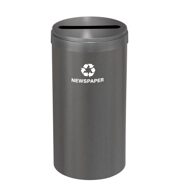 Glaro 23 gal Round Recycling Bin, Silver Vein - P-1542SV-SV-P3