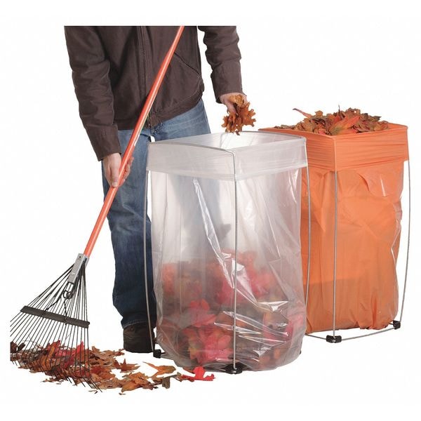 Bag Buddy Bag Holder, For 39 gal and 44 gal Bag, 16 in L 14 in W 30 in H, Steel, Silver - BB99194