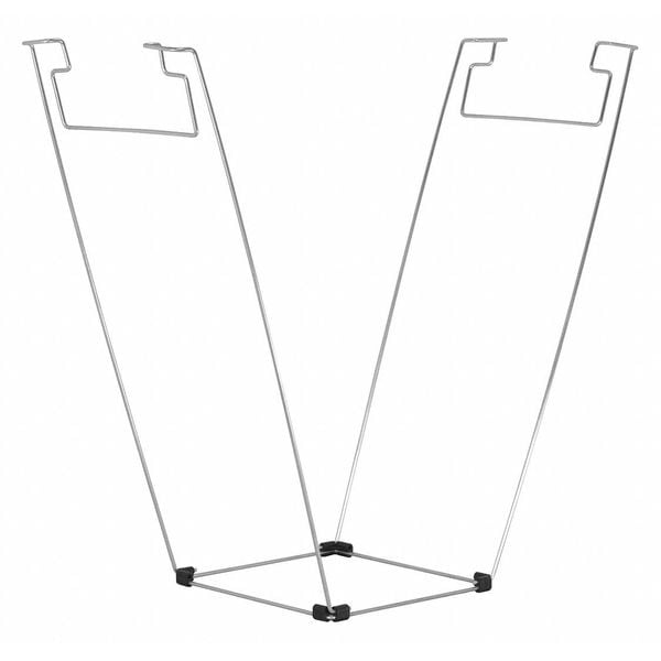 Bag Buddy Bag Holder, For 55 gal Contractor Bags or 30 gal Kraft Yard Bags, 16 in L, Steel, Silver - BB99196