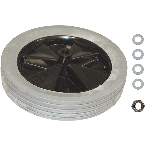 Rubbermaid Commercial Wheel W/Hardware, For 3/4 Cubic Yard Rub - FG1011L10000