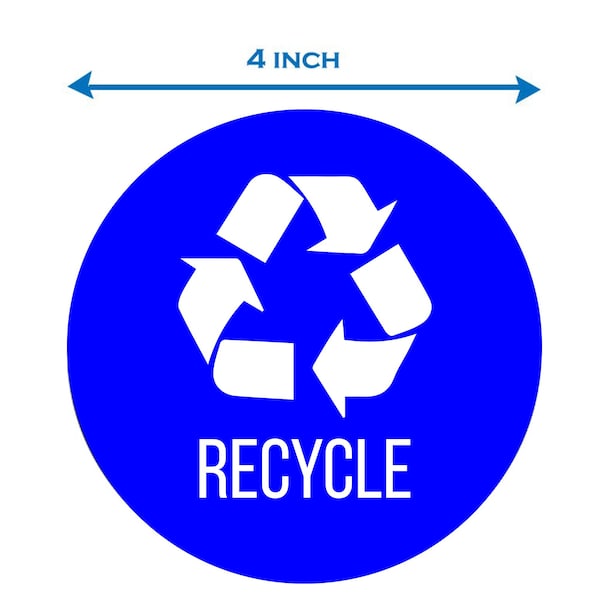 Hls Commercial 3-Pack Vinyl RECYCLE Decal Sticker Set, UV-Resistant - HLSKERCYCLE3