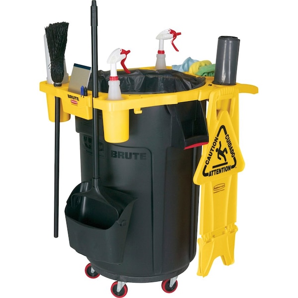 Rubbermaid Commercial Rim Caddy, 26-1/2"x32-1/2"x6-3/4", Yellow - RCP9W8700YW