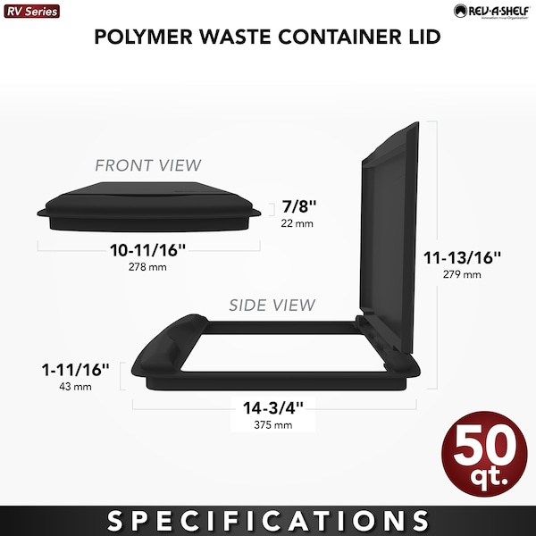 Rev-A-Shelf Rev-A-Shelf - - - 50 Qt. Green Waste Container Recycling Lid - RV-50-LID-G-1