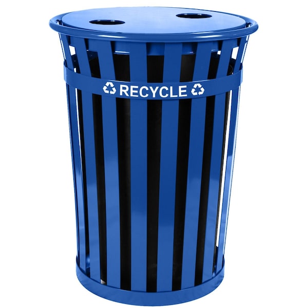 Witt Industries 36 gal Round Blue, Metal - MR36-FTR-BL