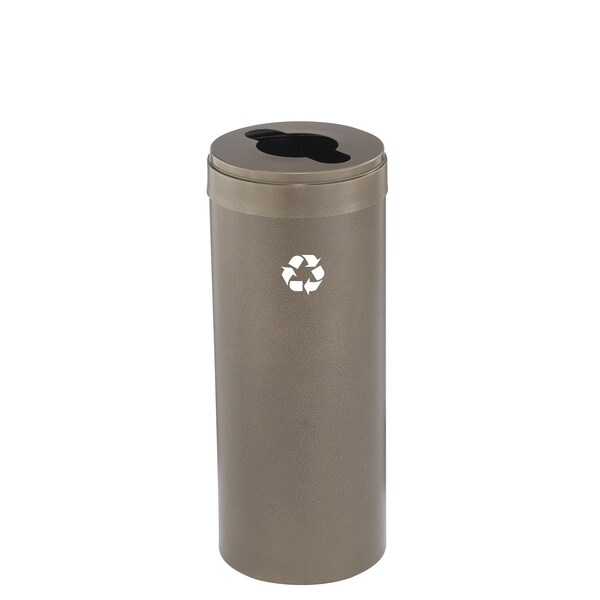 Glaro 12 gal Round Recycling Bin, Bronze Vein - M-1232BV-BV-M1