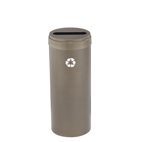 Glaro 12 gal Round Recycling Bin, Bronze Vein - P-1232BV-BV-P1
