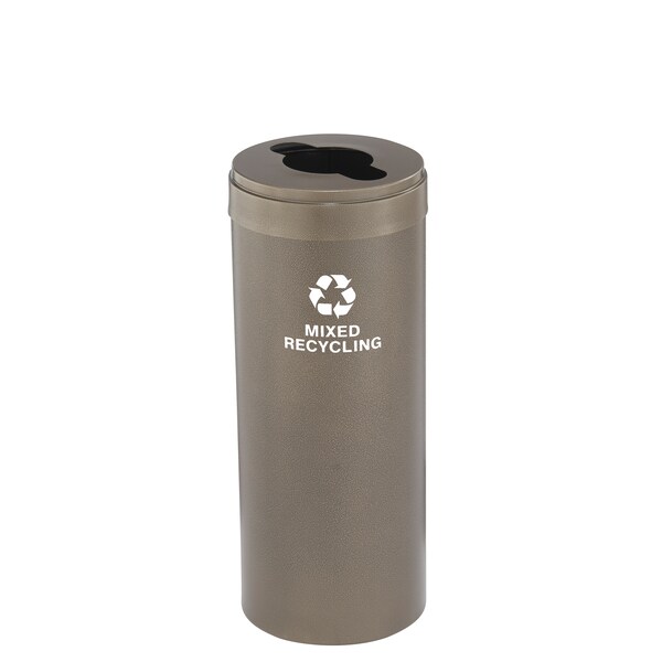 Glaro 12 gal Round Recycling Bin, Bronze Vein - M-1232BV-BV-M3