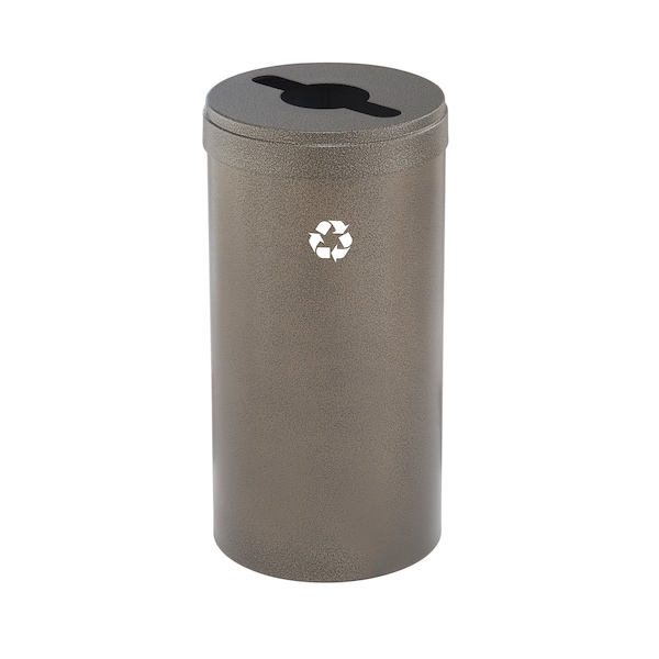 Glaro 23 gal Round Recycling Bin, Bronze Vein - M-1542BV-BV-M1