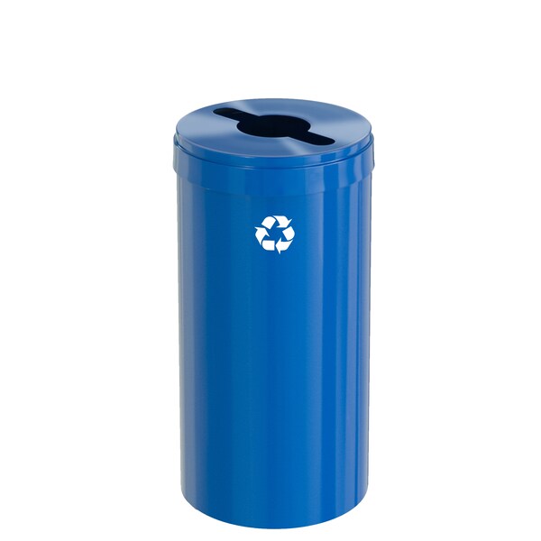 Glaro 23 gal Round Recycling Bin, Blue - M-1542BL-BL-M1
