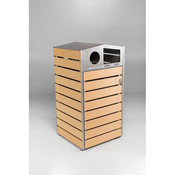 Commercial Zone Products Woodview Waste/Recycling Ce, Double-Sided - 736772