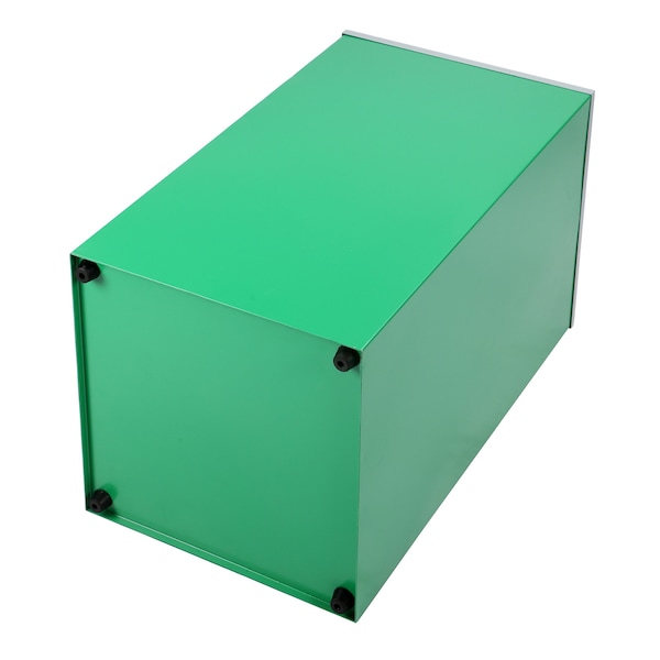 Alpine Industries Square Recycling Gin, 29 Gallons, Green Can, Square Opening Lid - ALP4450-KIT-GRN-S