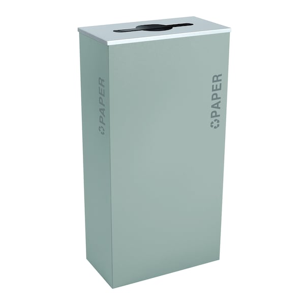 Ex-Cell Kaiser 17-Gal. KD Indoor Recycling Receptacle - Paper decal, Hammered Grey Pebble - RC-KD17-P BT-HMG