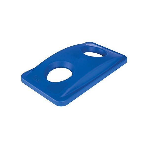 Rubbermaid Rubbermaid Slim JimRecycling Bottle and Can Lid - 23 Gallon, Blue - BUY00031020