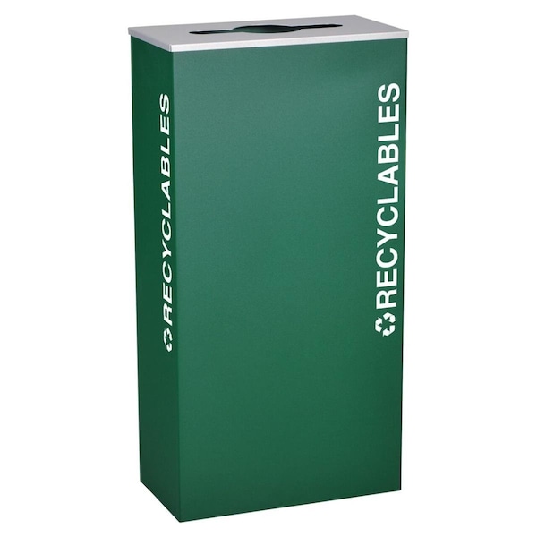 Ex-Cell Kaiser Ex-Cell Kaiser RC-KD17-R EGX 17 Gallon Rectangular Recycling Receptacle; Emerald - RC-KD17-R EGX