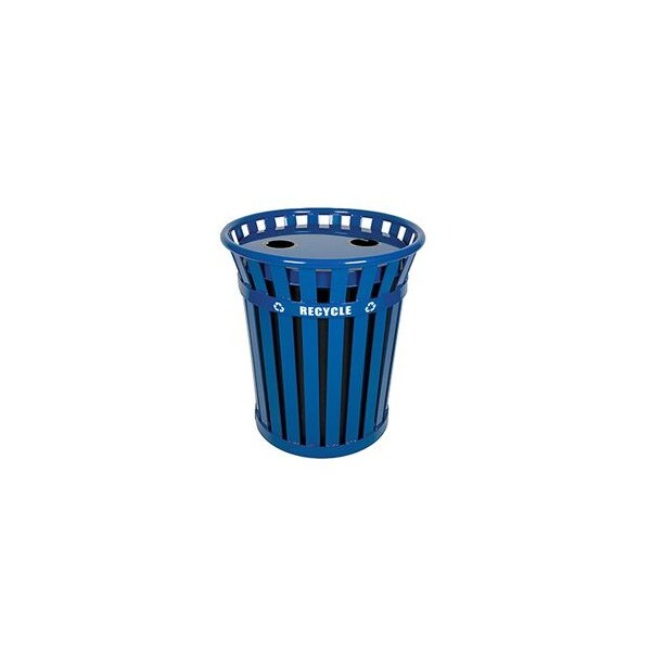 Witt Industries 36 gal Round Blue, Metal - WCR36-FTR-BL