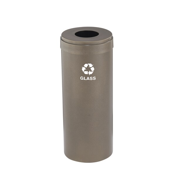 Glaro 12 gal Round Recycling Bin, Bronze Vein - B-1232BV-BV-B8