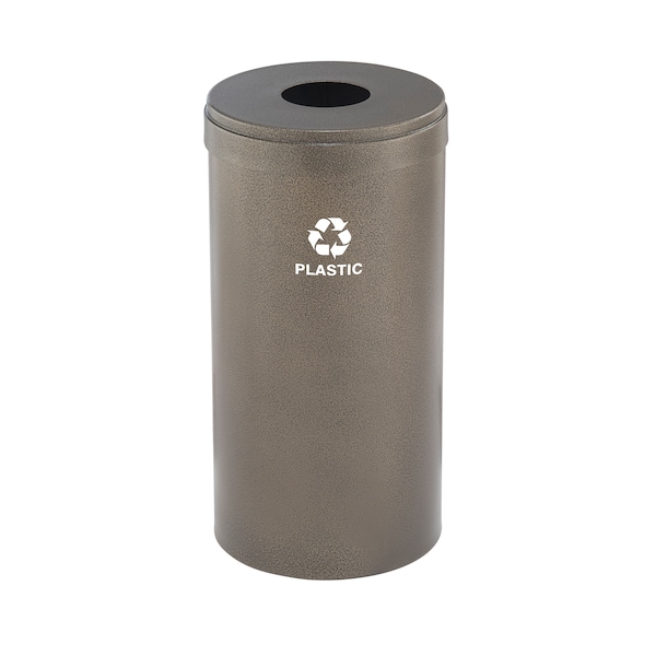 Glaro 16 gal Round Recycling Bin, Bronze Vein - B-1532BV-BV-B7