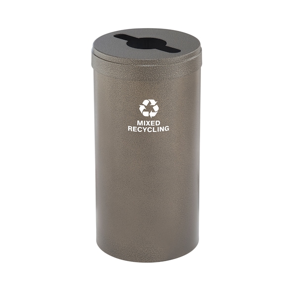 Glaro 16 gal Round Recycling Bin, Bronze Vein - M-1532BV-BV-M3